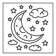 summer coloring pages vector illustration