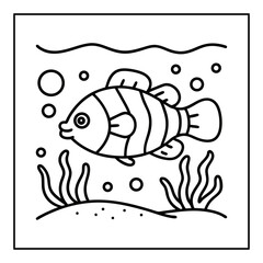 summer coloring pages vector illustration