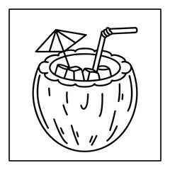 summer coloring pages vector illustration