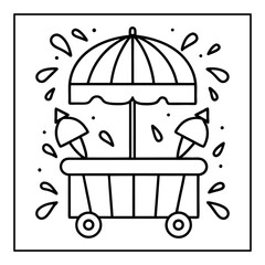 summer coloring pages vector illustration