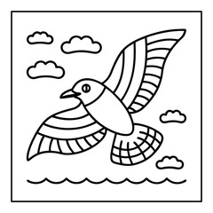 summer coloring pages vector illustration