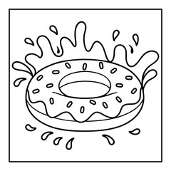 summer coloring pages vector illustration