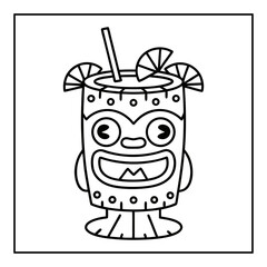 summer coloring pages vector illustration