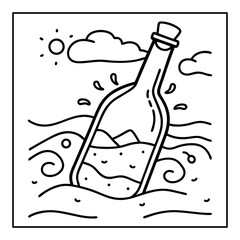 summer coloring pages vector illustration