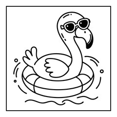 summer coloring pages vector illustration