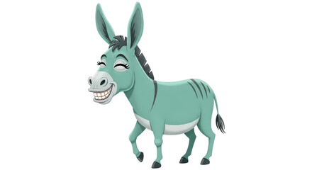 Isolated Cartoon Donkey