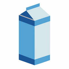 milk carton isolated on white