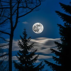 Naklejka premium halloween night landscape