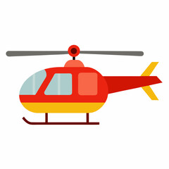 helicopter isolated on white background