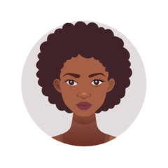 Obraz premium African Woman Face Icon