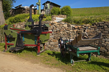 Museum of old agricultural machines in Prichovice at Korenov in Czech Republic, Europe
