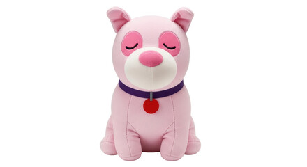 Obraz na płótnie Canvas Isolated Pink Plush Toy Dog