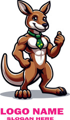  Kangaroo logo Vector white background .