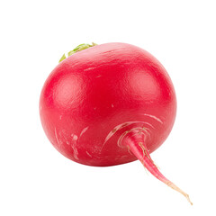 Vibrant Red Radish Isolated on Transparent Background