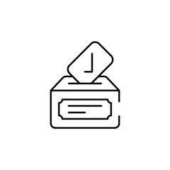 Vote icon design with white background stock illustration
