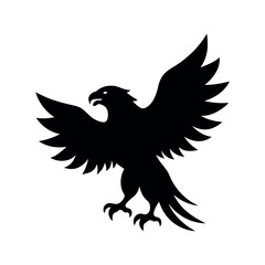 silhouette eagle, Black color eagle silhouette,