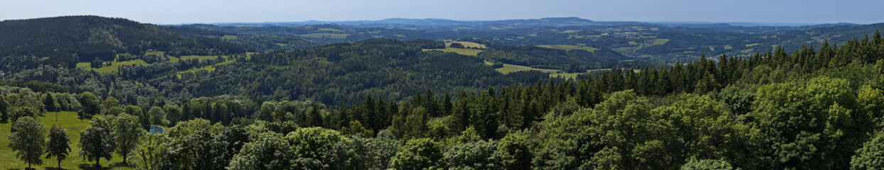 Panoramic view of the landscape at Prichovice near Korenov in Czech Republic, Europe
