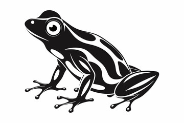 Naklejka premium poison dart frog sihouette black vector 