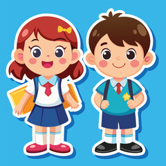 Cute School Children in Uniform