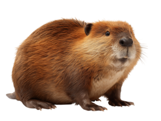 A captivating portrait of a beaver, showcasing its distinctive features