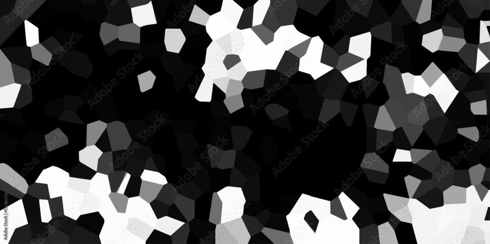 Canvas Prints broken quartz modern black and white geometric creative background with shadows. seamless pattern mo