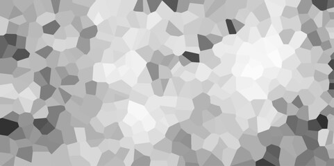 Fragmented textured crystal mosaic and tiles background pattern. Geometric Retro tiles pattern black lines & quartz crystal Voronoi diagram design.  light gray geometric wattled mosaic pattern. 
