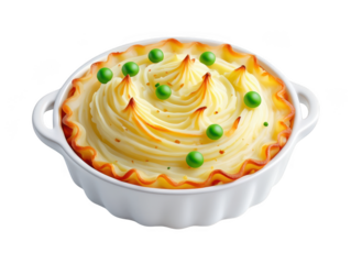 Creamy Mashed Potato Pie with Peas