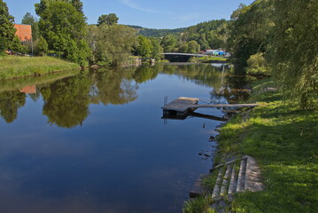 River Jizera in Semily,Liberec Region, Czech Republic, Europe
