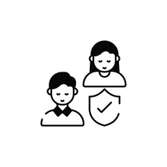 Safe Space icon design with white background stock illustration