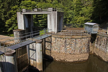 Dam on river Jizera at Semily,Liberec Region, Czech Republic, Europe
