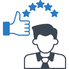 Obraz premium Customer vector icon in 2 color style 