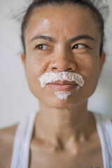 Removal of mustaches and unwanted hair that appear on women's faces.