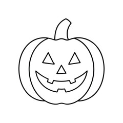 Fototapeta premium jack-o-lantern line art