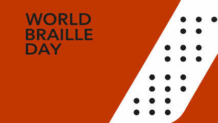 Hope in Silence &ndash; World Braille Day Vector Banner.