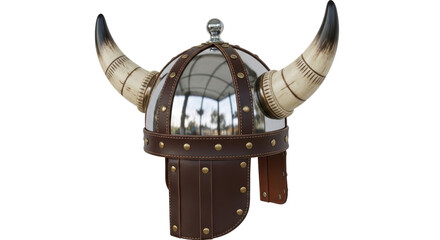 Isolated Viking Helmet with Horns