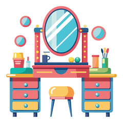 Vanity setup vector
