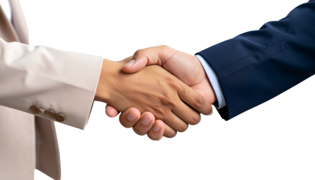 Handshake Between Business Colleagues  PNG on Transparent Background PNG - Powered by Adobe