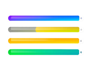 Colorful Website Navigation Menu UI &ndash; Dropdown and Hover Effects Transparent Background PNG