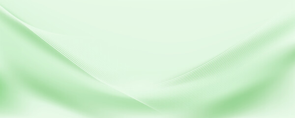 Fototapeta premium Soft Minimalist Abstract Background in Green and White Gradient Shades with flowing lines.