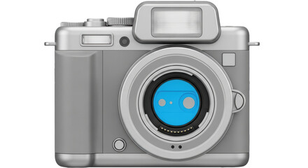 Isolated Silver Camera