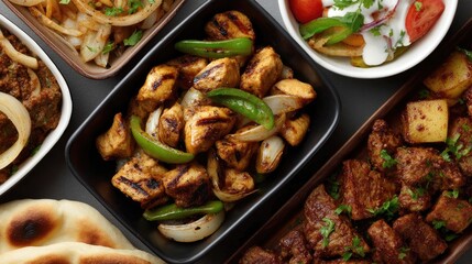 Savor succulent chicken and colorful vegetables in a rich Asian sauce, beautifully presented in a black bowl with rice