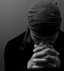 man praying to God Caribbean man praying with background stock image stock photo	