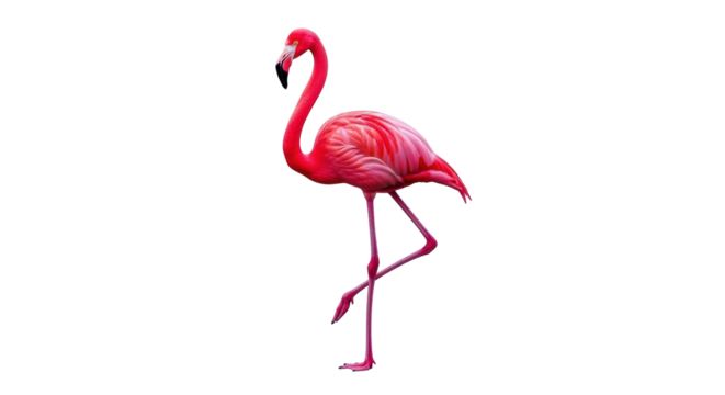 Isolated Pink Flamingo