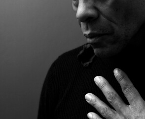 man praying to God Caribbean man praying with background stock image stock photo	