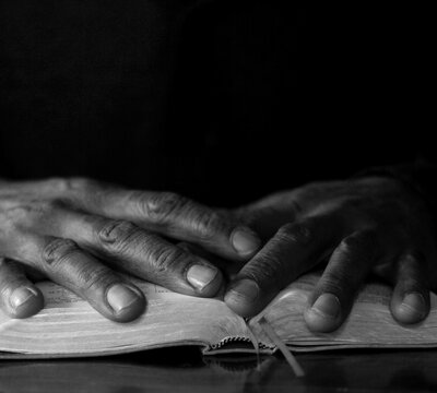 Praying to God with hands together stock image stock photo - Powered by Adobe