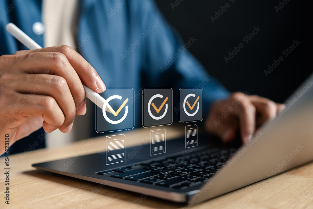 Poster Smart technology for online document verification and e-signature.