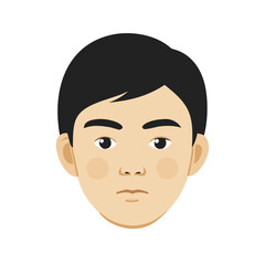 Fototapeta premium East Asian Man Face Icon
