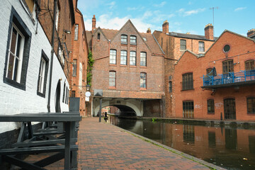 Gas Street Basin, at Birmingham's canal network