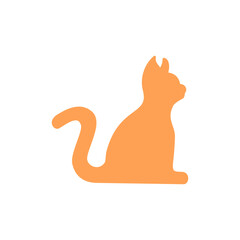 cat icon, simple flat style, vector illustration, symbol, design logo template pictogram, for ui or ux isolated on white for mobile app, editable