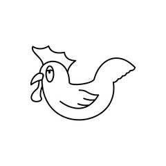 	
chicken icon, simple flat style, vector illustration, symbol, design logo template pictogram, for ui or ux isolated on white for mobile app, editable
